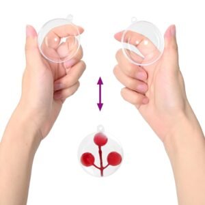 Christmas Bauble Set 25 pcs Transparent Ø 8 cm