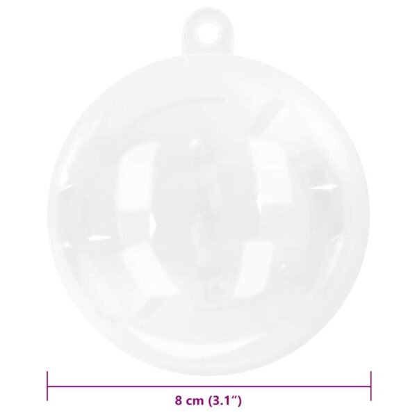 Christmas Bauble Set 25 pcs Transparent Ø 8 cm