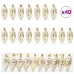 Christmas Pine Cone Ball 40 pcs Gold Plastic