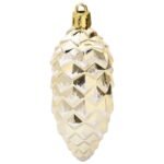 Christmas Pine Cone Ball 40 pcs Gold Plastic