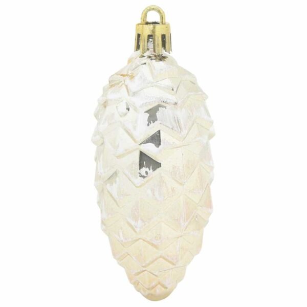 Christmas Pine Cone Ball 40 pcs Champagne Plastic