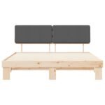 Bed Frame with Upholstered Headboard Dark Grey 180 x 200 cm