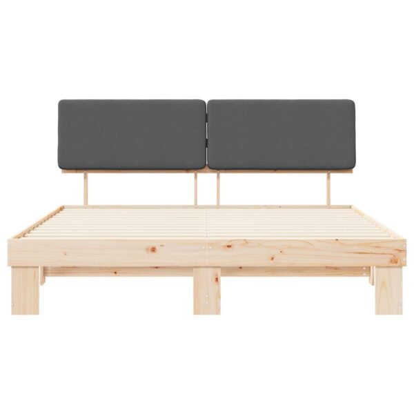 Bed Frame with Upholstered Headboard Dark Grey 180 x 200 cm