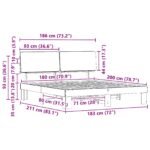 Bed Frame with Upholstered Headboard Dark Grey 180 x 200 cm
