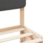 Bed Frame with Upholstered Headboard Dark Grey 180 x 200 cm