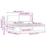 Bed Frame with Upholstered Headboard Dark Grey 180 x 200 cm