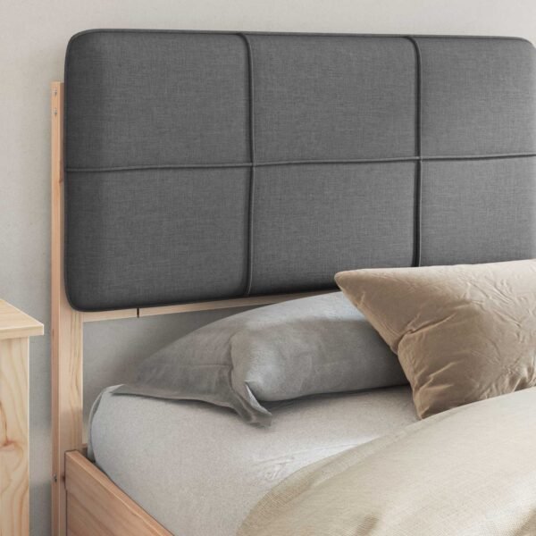 Bed Frame with Upholstered Headboard Dark Grey 180 x 200 cm