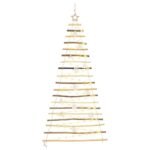 Christmas Tree with 100 LEDs Natural 180 cm Solid Ash wood