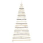 Christmas Tree with 100 LEDs Natural 180 cm Solid Ash wood