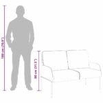 Sofas with Cushion 110cm Dark Grey Plywood