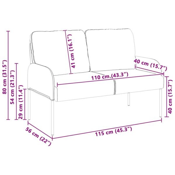 Sofas with Cushion 110cm Dark Grey Plywood