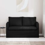 Sofa Black 136 x 82 x 85 cm Fabric