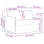 Sofa Black 136 x 82 x 85 cm Fabric