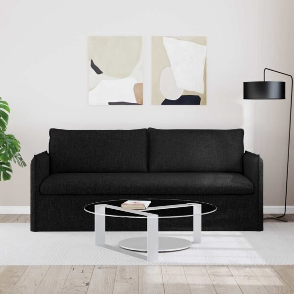 Sofa Black 196 x 82 x 85 cm Fabric