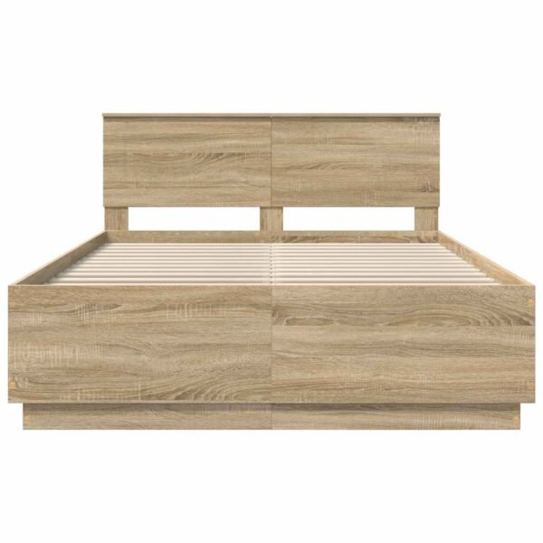 Bed Frame Sonoma Oak 150 x 200 cm Engineered Wood