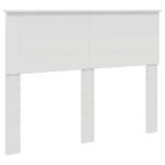Bed Frame with Headboard White 135 x 190 cm Engineered Wood