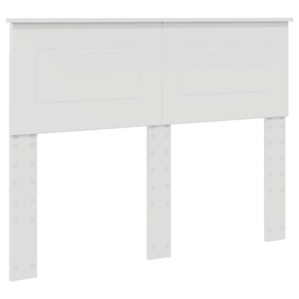 Bed Frame with Headboard White 135 x 190 cm Engineered Wood