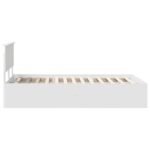 Bed Frame with Headboard White 135 x 190 cm Engineered Wood