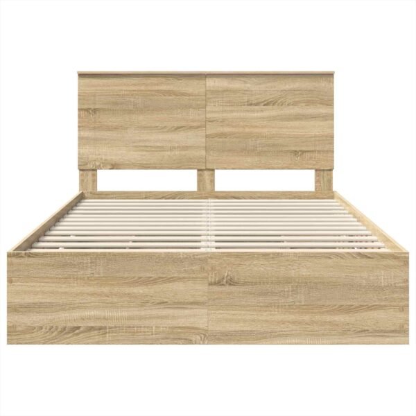 Bed Frame with Drawer Sonoma Oak 150 x 200 cm Engineered Wood