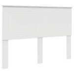 Bed Frame with Headboard White 150 x 200 cm Engineered Wood