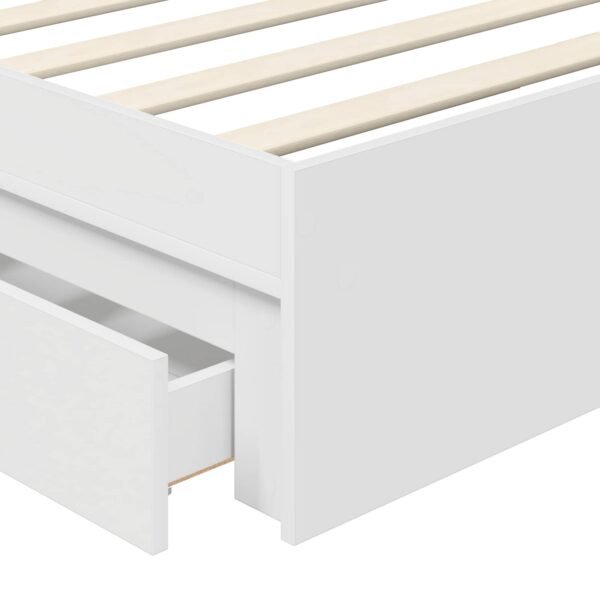 Storage Bed with Headboard White 90 x 190 cm Engineered Wood