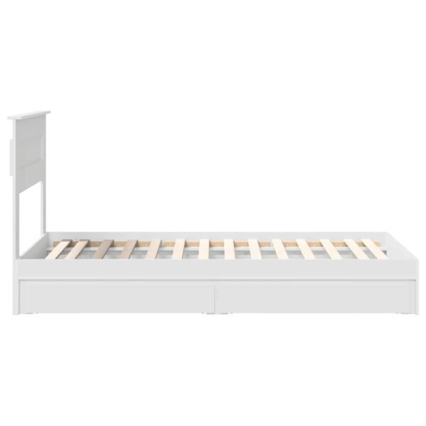 Storage Bed with Headboard White 90 x 190 cm Engineered Wood