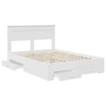 Bed Frame with Headboard White 150 x 200 cm Engineered Wood