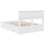 Bed Frame with Headboard White 150 x 200 cm Engineered Wood