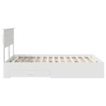 Bed Frame with Headboard White 150 x 200 cm Engineered Wood