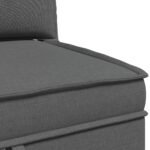 Living Room Furniture Set with Cushion 3 pcs Dark Grey Fabric