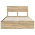 Bed Frame with Drawer Sonoma Oak 150 x 200 cm Engineered Wood