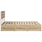Bed Frame with Drawer Sonoma Oak 150 x 200 cm Engineered Wood