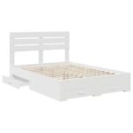 Bed Frame with Drawer with Headboard Manual Engineered Wood