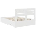 Bed Frame with Drawer with Headboard Manual Engineered Wood