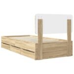 Bed Frame with Drawer Sonoma Oak 90 x 190 cm Engineered Wood