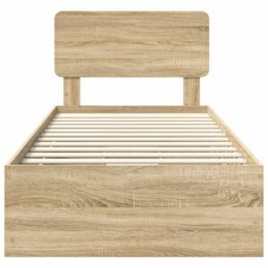 Bed Frame with Drawer Sonoma Oak 90 x 190 cm Engineered Wood