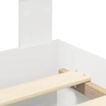 Bed Frame with Headboard White 150 x 200 cm Engineered Wood