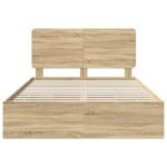 Bed Frame with Drawer Sonoma Oak 150 x 200 cm Engineered Wood