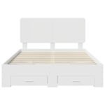 Bed Frame with Headboard White 150 x 200 cm Engineered Wood