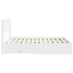 Bed Frame with Storage and Headboard White 150 x 200 cm