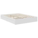 Storage Bed with Headboard White 150 x 200 cm Engineered Wood