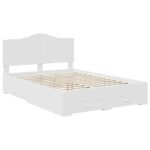 Bed Frame with Headboard White 150 x 200 cm Engineered Wood