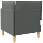 Corner Sofa with Storage Dark Grey Fabric