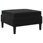 Sofa Stool with Storage Black Velvet