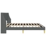 Bed Frame with Headboard Dark Grey 180 x 200 cm Velvet