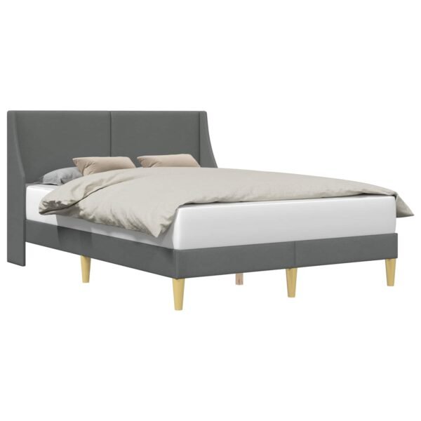 Bed Frame with Headboard Dark Grey Velvet