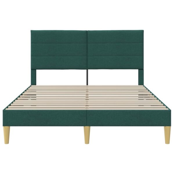 Bed Frame with Headboard Dark Grey Fabric
