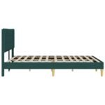 Bed Frame with Headboard Dark Grey Fabric