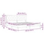 Bed Frame with Headboard Dark Grey 180 x 200 cm Velvet