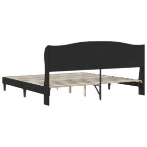 Bed Frame with Headboard Black 180 x 200 cm Faux Leather
